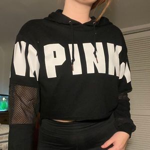 VS Pink Cropped Hoodie